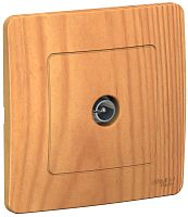 Розетка TV Коннектор с рамкой Systeme Electric Blanca 1-м. ясень картинка